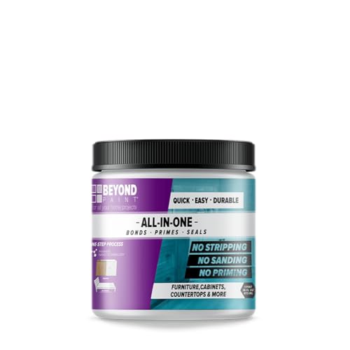 Beyond Paint All-in-One Refinishing Paint, No Sanding, Matte Finish for Cabinets, Countertops, Furniture and Doors, 1 Pint, Soft Gray